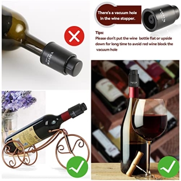2 Pack Wine Bottle Stoppers – Preserve Freshness Elegant Gift