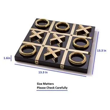 Elegant LuxLand Tic Tac Toe Game for Home Decor