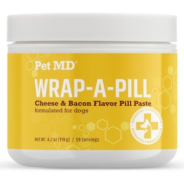 Pet MD Wrap A Pill Cheese & Bacon Flavor Pill Paste for Dogs - Make a Pocket or Pouch to Hide Pills ...