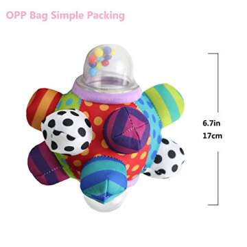 QQchickchicky Developmental Bumpy Ball Toy, Newborn Baby Infant Toys 0-3 Months, Help Develop Motor Skills and Brain Nerves, Sensory Baby Toys 3-6 4 5 6 7 8 9 10 11 12 Months 6.7"