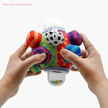 QQchickchicky Developmental Bumpy Ball Toy, Newborn Baby Infant Toys 0-3 Months, Help Develop Motor Skills and Brain Nerves, Sensory Baby Toys 3-6 4 5 6 7 8 9 10 11 12 Months 6.7"