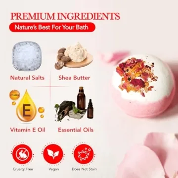 12 Handcrafted Bath Bombs Gift Set for Relaxation