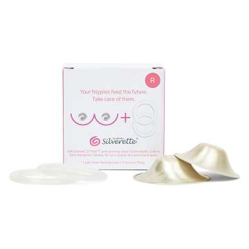 SILVERETTE Original Silver Nursing Cups - Made in Italy for Soothing Relief