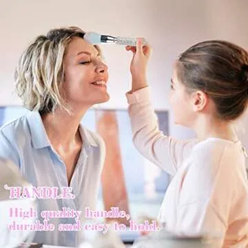 Makeup Brushes Bling Crystal Professional Face Cosmetics Blending Liquid Foundation Powder Concealer Eye Shadows Make Up Beauty Tool Glitter(12PCS) (Purely Handmade) (White)