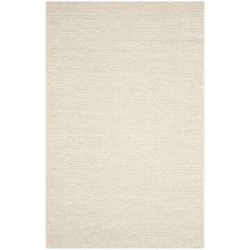 SAFAVIEH Natura Collection Area Rug - 5' x 8', Ivory, Handmade Wool, Ideal for High Traffic Areas in...