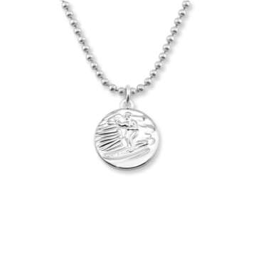 Get Back Necklaces St. Christopher Surf Necklace | Medium (Aqua White)