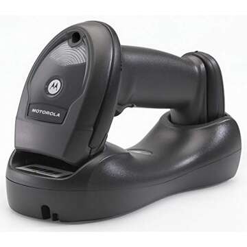 Zebra Symbol LI4278 Wireless Bluetooth Barcode Scanner with Cradle and USB Cables, Black