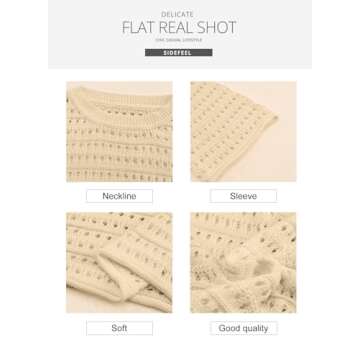 Sidefeel Women's Summer Lightweight Crochet Sweater 2025