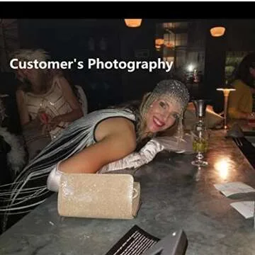 DEMON BABY 2022 Party Wedding Handmade Egyptian Cleopatra Belly Dance Beaded Headpiece(Silver)