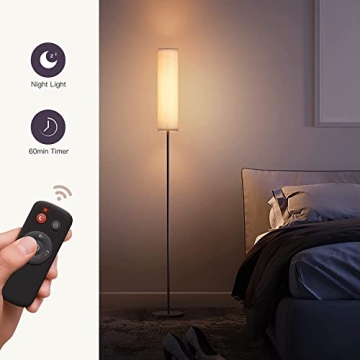 Lithomy LED Floor Lamp with Remote Control and Dimmer