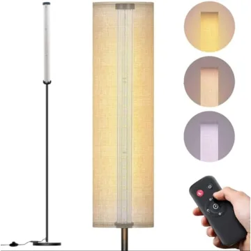 Lithomy LED Floor Lamp with Remote Control and Dimmer