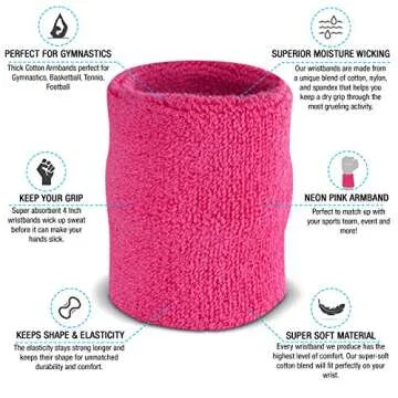 Suddora Arm Sweatbands | Absorbent, Comfortable Wristbands for Sports and Style