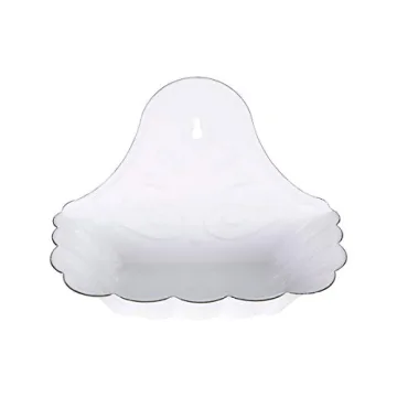 Versatile White Enameled Metal Soap Dish for Homes