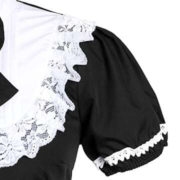 Women Girls Classic Princess Gothic Dress Halloween Cosplay Maid Dresses Anime Party Costumes XL Black