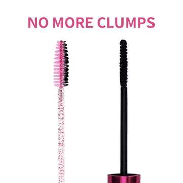 CHEFBEE 100PCS Disposable Eyelash Brush, Mascara Wands Makeup Brushes Applicators Kits for Eyelash Extensions and Eyebrow with Container (Light Pink)