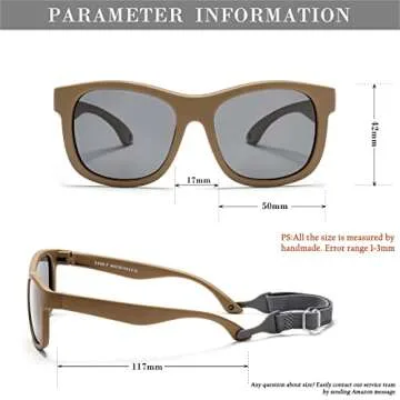 HJSTES Polarized Baby Sunglasses for Age 0-3 - UV Protection & Style