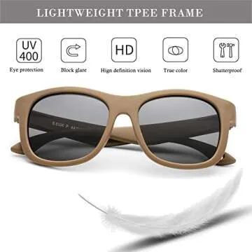 HJSTES Polarized Baby Sunglasses for Age 0-3 - UV Protection & Style