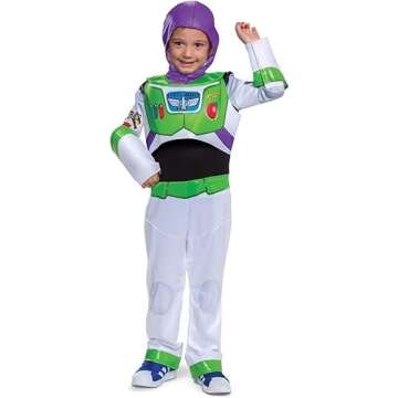Buzz Lightyear Adaptive Costume for Kids, Official Adaptive Pixar Toy Story Costume with Accessibili...
