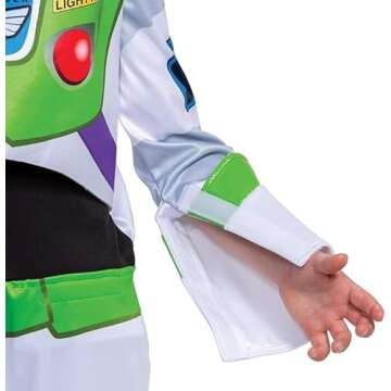 Buzz Lightyear Adaptive Costume for Kids, Official Adaptive Pixar Toy Story Costume with Accessibility Features, Classic Size Extra Small (3T-4T) Multicolored