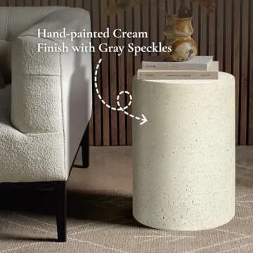 LuxenHome Stylish 18 Inch Outdoor Side Table