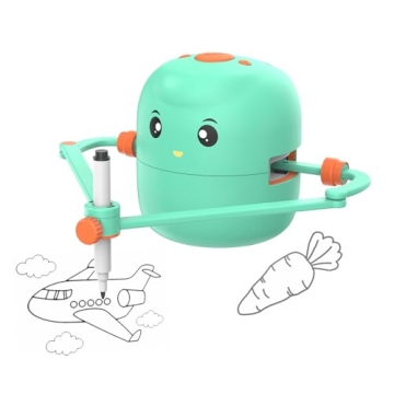 Interactive Educational Drawing Robot for Kids - Montessori Learning Toy with 100 Word Cards, Voice ...