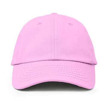 DALIX Infant Baseball Hat Baby Cap Tiny Extra Small Girls Boys in Light Pink