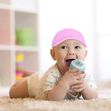 DALIX Infant Baseball Hat Baby Cap Tiny Extra Small Girls Boys in Light Pink