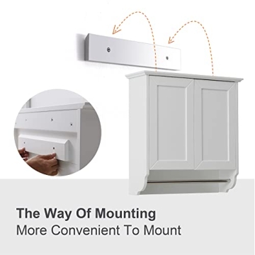 Stylish VANIRROR Wall Mounted Bathroom Cabinet with Adjustable Shelves