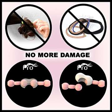 PRO Hair Tie - Easy-Release Clasp - Secure Hold - No Damage - Great for ANY Active Lifestyle (Flamingo Pack of 8)
