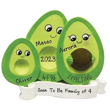 Personalized Family of 3 Christmas Ornament - 2024