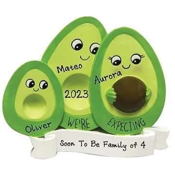 Personalized Family of 3 Christmas Ornament - 2024