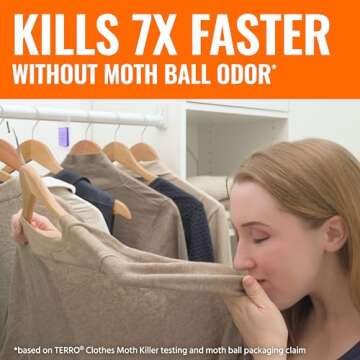 TERRO Clothes Moth Killer 3 Pack | Odorless & Fast-Acting Moth Control