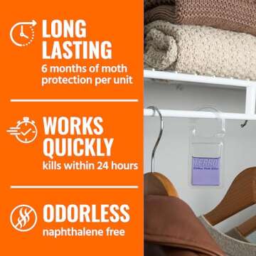 TERRO Clothes Moth Killer - Powerful Odorless Protection