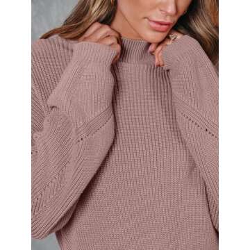 Trendy LILLUSORY Fall Women's Mock Neck Sweater Dress