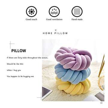 Mauuwy Knotted Throw Velvet Pillow for Couch and Chair