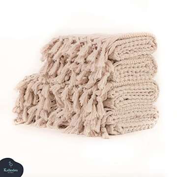 100% Cotton Organic Turkish Luxury Bath Towel for Bathroom | Eco-Friendly | Luxuriously Soft Touch | Higly Absorbent, Quick Dry and Odor Resistant | Machine Washable (Beige, Bath Towel)