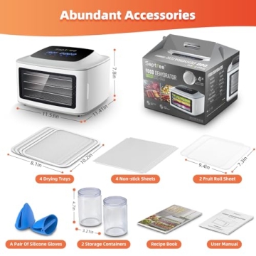 Septree Compact Food Dehydrator for Healthy Snacking