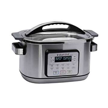 Instant Pot Aura Pro Multi-Use Programmable Slow Cooker with Sous Vide, 8 quart, Silver (AURA PRO 8QT)