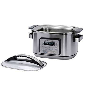 Instant Pot Aura Pro Multi-Use Programmable Slow Cooker with Sous Vide, 8 quart, Silver (AURA PRO 8QT)
