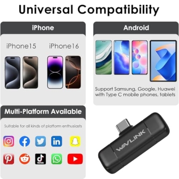 WAVLINK Wireless Lavalier Microphone - Dual Mic System