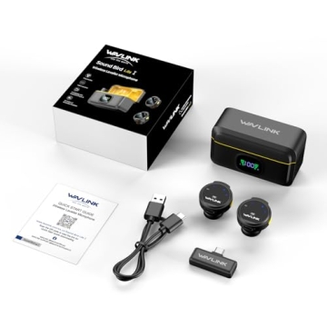 WAVLINK Wireless Lavalier Microphone - Dual Mic System