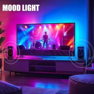 PANGTON VILLA Led Strip Lights, 14.3ft for 65-75in TV, USB LED TV Backlight Kit with 24 Keys Remote - 16 Color Changing with RGB 5050 LED Beads Bias Lighting for HDTV