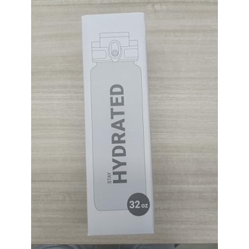 Sahara Sailor Water Bottle 32oz, Durable and Leakproof Water Bottles Motivational with Time Marker, Tritan, BPA Free, Wide Mouth with Easy Clean Brush for Gym, Travel, Home, School, Office (1 Bottle)