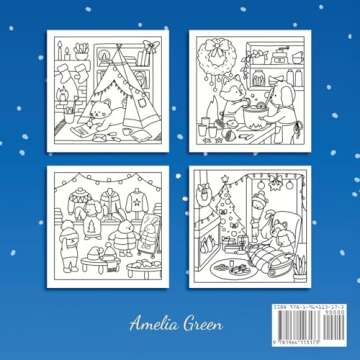 Cozy Winter: Coloring Book for Adults and Teens Featuring Adorable Characters, Festive Christmas Sce...