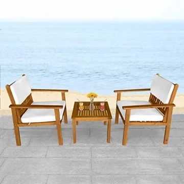 Acacia Wood Bistro Set Outdoor Furniture for Relaxation