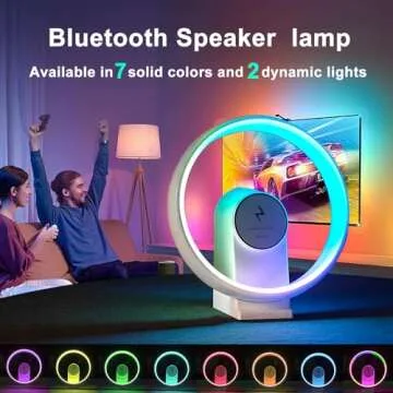 Depulat Bluetooth Speaker Night Light with Wireless Charger