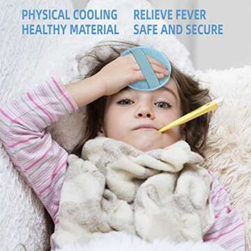 Large Kids Boo Boo Ice Pack,2 Packs Cute Heat Cold Gel Beads Packs for Kid's Fever,Pain Relief,Wisdo...