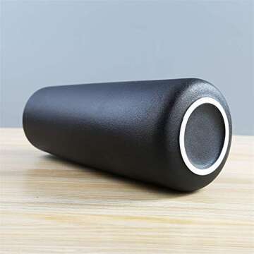 Gemseek 8 inch Decorative Matte Black Ceramic Vase