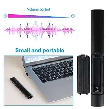 Wireless Presenter Remote, Presentation Clicker with Hyperlink & Volume Remote Control PowerPoint Office Presentation Clicker for Keynote/PPT/Mac/PC/Laptop(Battery Included)