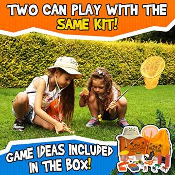 Kids Explorer Kit - Adventure Set with Bug Catcher Kit, Kids Binoculars & Safari Hat - Ideal Toy for Outdoor, Camping and Nature Exploration - Fun Gift for Boys & Girls Ages 4 to 12 - The Wild Child